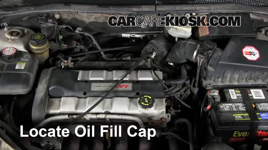 2002 Ford Focus ZX3 2.0L 4 Cyl. Aceite Agregar aceite